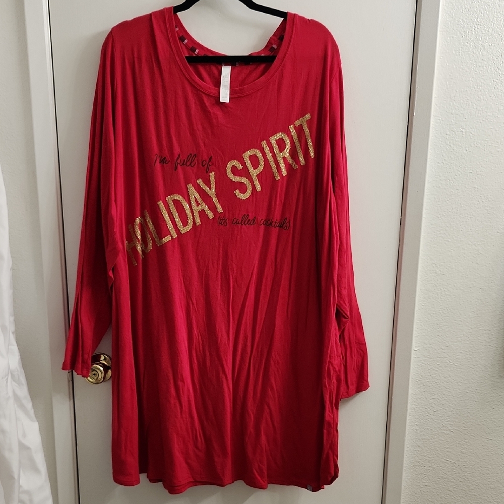 Cacique Red Sleepwear Top